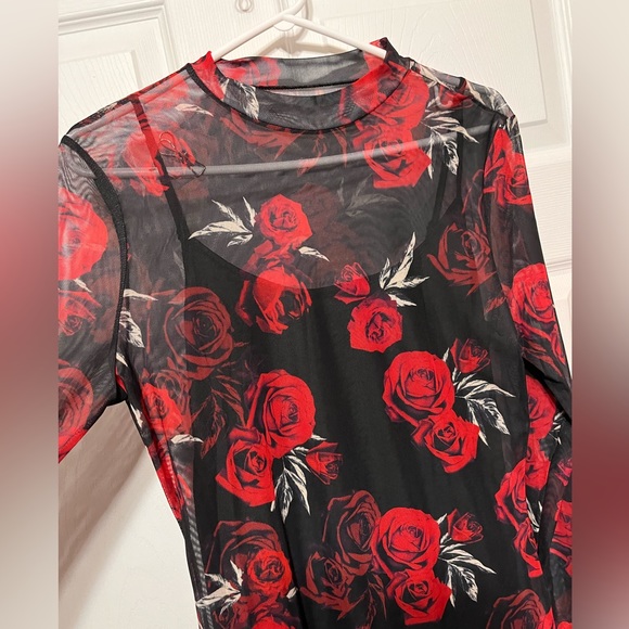 Bodycon mesh long sleeve dress - Picture 5 of 8